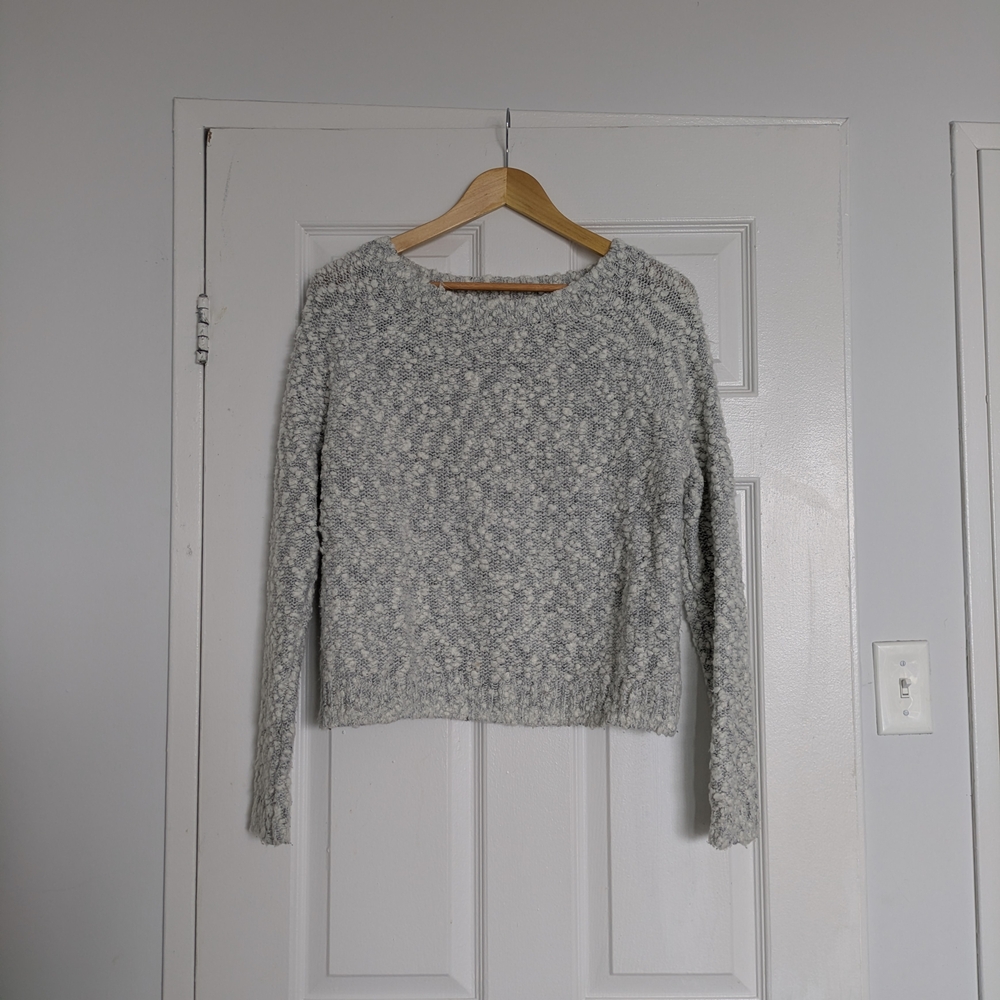 H&M Soft Gray Textured Sweater